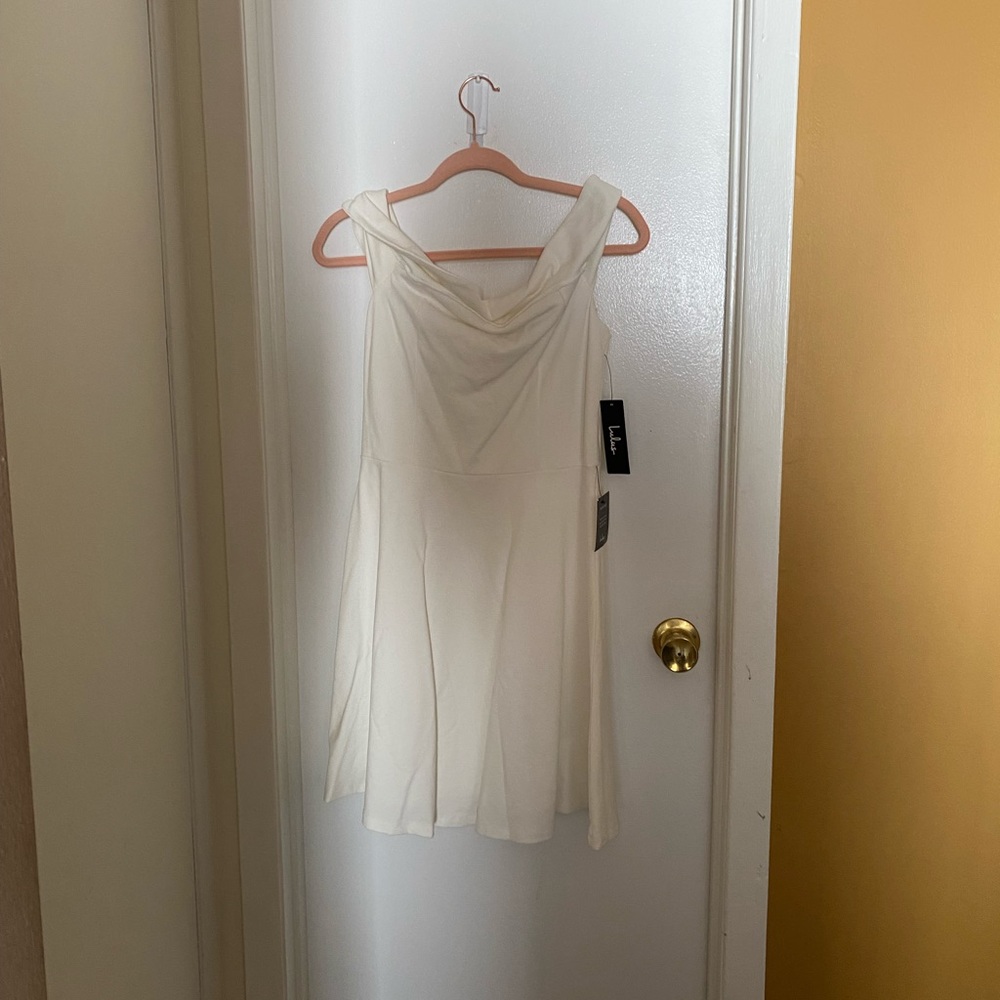 White mini dress